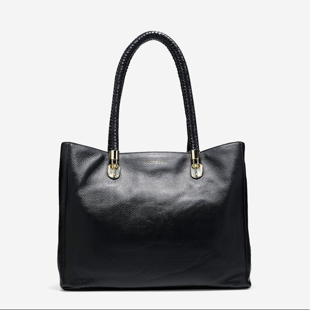 Cole Haan Black Leather Tote Bag